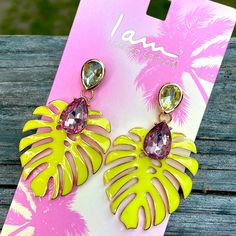 I Am Yellow & Gold Summer Plant Leaf Dangle Earrings! Nwt! Bright And Fun Pair Of Earrings To Wear On A Summer Night Out! Post Back! All Sales Are Final So Please Ask Any Questions You Have! Thank You! Trendy Yellow Party Earrings, Neon Yellow Drop Earrings As A Gift, Yellow Jewelry For Summer Gifts, Yellow Summer Jewelry Gift, Trendy Yellow Drop Earrings, Yellow Drop Earrings For Spring, Neon Yellow Trendy Jewelry For Party, Trendy Neon Yellow Jewelry For Party, Trendy Neon Yellow Earrings For Gifts