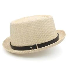 "You'll be ready for the summer in this stylish men's straw hat! This vintage-inspired design is made from high-quality, handwoven straw that is lightweight and breathable. The wide brim provides maximum sun protection while keeping you cool. The unique jazz English French curled top adds a touch of sophistication to any outfit. Perfect for outdoor beach parties or performances, this fashionable sun protection gear will keep you looking great all season long!" Casual Braided Boater Hat For Summer, Summer Boater Hat With Braided Short Brim, Summer Boater Hat With Short Brim And Braided Detail, Summer Boater Hat With Braided Detail And Short Brim, Summer Braided Straw Panama Hat, Classic Woven Straw Hat For Summer, Braided Short Brim Boater Hat For Summer, Summer Braided Boater Hat With Short Brim, Braided Boater Hat For Summer