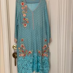 Pretty 3 Piece Outfit. Pants- Second Last Pic, Dupatta- Last Pic. New Condition. Pastel Blue Outfit, Outfit Pants, 3 Piece Outfit, Blue Outfit, Pastel Blue, Indiana, 3 Piece, Pakistan, Color Blue