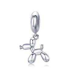 Pandora Bracelet Charms Ideas, Silver Poodle, Silver Balloon, Charms Pandora, Bracelet Pandora, Jeff Koons, Dog Pendant, Diy Charm Bracelet, Balloon Dog