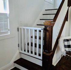 the stairs in this house have been painted white