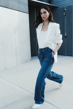 Experience a new level of comfort and style with our cotton-tencel blend flat front pants. We've taken denim to the next level by infusing it with tencel, a fabric renowned for its exceptional softness and breathability. The fabric's softness is unmatched - similar to sweats but with an elevated trouser-like silhouette. What sets these pants apart is their thoughtful design. Instead of the traditional five-pocket jean style, we've added unique pant details that exude sophistication and elevate y Denim Blue Tencel Straight Leg Bottoms, Elegant Relaxed Fit Jeans With Pockets, Dark Wash Tencel Bottoms For Spring, Dark Wash Relaxed Fit Tencel Bottoms, Relaxed Fit Denim Blue Tencel Jeans, Casual Tencel Straight Leg Pants, Spring Medium Wash Tencel Jeans, Spring Dark Wash Tencel Jeans, Medium Wash Tencel Jeans With Pockets