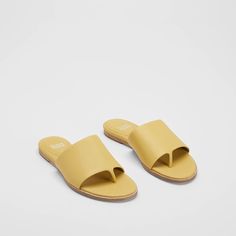 Simple and modern--our signature slide sandal in new seasonal colors. In soft leather. Leather Slide Sandals, Leather Slides, Season Colors, Slide Sandals, Soft Leather, Mule Shoe, Slip On, Sandals, Leather