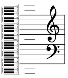 a musical note with the treble on it's left hand and music staff at the top