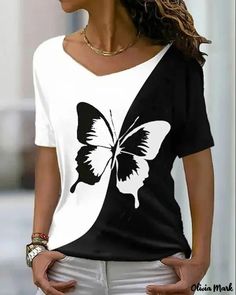 Color: black, Size: S Casual White Spliced T-shirt, Spring White T-shirt With Contrast Color, Black Casual Tops With Patchwork, Black Patchwork Short Sleeve Tops, Casual White Patchwork T-shirt, Black Graphic Tee With Contrast Color, Casual Black T-shirt With Splicing, Casual T-shirt With Contrasting Colors And Graphic Print, Contrast Graphic Print Short Sleeve Top