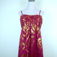 New Oleg Cassini Red Silk & Gold Lurex Floral Cocktail/ Formal Dress..Size 8.. 80/20% Silk/ Lurex..Fully Lined..Spaghetti Straps..Floral Jacquard Pattern..Elegant! Condition: New Without Tags..Perfect! Measures Bust 32 Hips 40 Length 27 Chic Pink Dresses For Festive Occasions, Chic Pink Dress For Festive Occasions, Festive Pink Dress For Night Out, Sleeveless Pink Dresses For Holiday, Pink Sleeveless Holiday Dresses, Pink Sleeveless Dress For Holiday, Festive Fitted Pink Mini Dress, Festive Pink Fitted Mini Dress, Pink Mini Dress For Summer Festivities