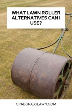 an old metal roller with the words what lawn roller alteratives can use?