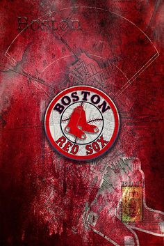 the boston red sox logo is shown on an old wallpapered baseball team's uniform