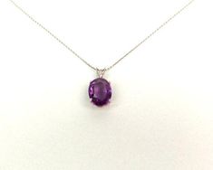 Amethyst Necklace / Sterling Silver Amethyst Pendant 4.15ct / Genuine Oval Amethyst Necklace / Purple Amethyst Necklace /February Birthstone******* FREE SHIPPING *******ANYWHERE IN THE UNITED STATESHANDMADE AND HAND SET FEBRUARY BIRTHSTONE NECKLACE 925 GENUINE AMETHYST IN A BASKET SETTING 4.15 ct.  THIS BEAUTIFUL GEMSTONE IS MEDIUM DARK PURPLE. THE NECKLACE COMES WITH A 16 OR AN 18 INCH STERLING SILVER CHAIN. PLEASE SPECIFY THE LENGTH WHEN ORDERING. METAL: STERLING SILVER 925STONES: GENUINE OVAL Classic Oval Amethyst Necklaces, Classic Amethyst Oval Pendant Necklace, Purple Oval Gemstone Necklace, Oval Lavender Gemstone Necklace, Nice Patterns, February Birthstone Necklace, February Birthstone Jewelry, Heartbeat Necklace, Amethyst Crystal Necklace