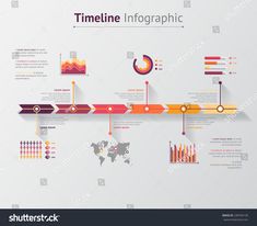 an info board with arrows and graphs on the white background, eps file format for your design