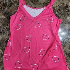 Check Out My Other Listing, I Do Bundle Deals! Spring Heart Print V-neck Top, Casual V-neck Top With Heart Print, Cute V-neck Tops For Loungewear, V-neck Top With Heart Graphic For Summer, Cute Tops With Heart Print For Loungewear, Cute Heart Print Tops For Loungewear, Cute V-neck Top With Heart Print, Pink Heart Print Sleeveless Tops, V-neck Tops With Heart Graphic For Summer