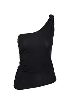 The Penelope Top in Black. An elegant non-symmetric one shoulder twist top inspired by warm days that quickly turn into sultry nights. Expertly crafted in Portugal. 72% viscose | 28% recycled polyester One Shoulder Top With Built-in Bra And Stretch, Ruched One Shoulder Sleeveless Top For Night Out, One Shoulder Ruched Top For Night Out, Black One-shoulder Elastane Tops, Black One Shoulder Top With Asymmetrical Neckline, Draped Elastane Tops For Night Out, Black One-shoulder Top With Asymmetrical Neckline, Fitted One Shoulder Top For Date Night, Chic Draped One Shoulder Top For Summer