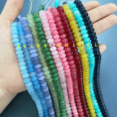 Multicolor Jade Beaded Necklaces With Round Beads, Rainbow Spacer Beads, Jade Gemstone Beads, Round Shape, Jade Gemstone Beads, Cute Beads, Beads Diy, Oct 11, Jewelry Wholesale, Wholesale Beads