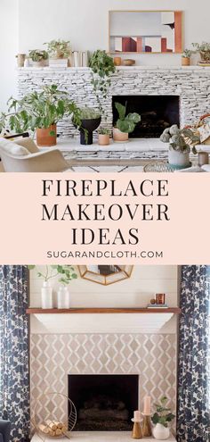 Amazing Fireplace Makeover Ideas Large Picture Over Fireplace, Reface Gas Fireplace, Fireplace Redo Before After, 1940s Fireplace Makeover, 1950s Fireplace Makeover, Harth Fireplace Tile Ideas, Old Gas Fireplace Makeover, Craftsman Fireplace Makeover, Refurbish Fireplace