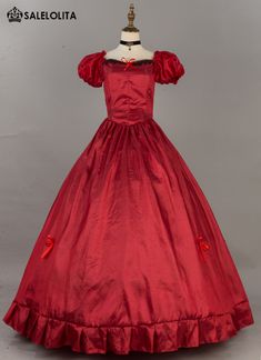 Christmas Victorian Dress Women Simple Princess Victorian Ball Gown Old West Theater Costume 1800s Dresses Princesses, Victorian Christmas Dress, Historical Dresses Victorian, Ball Gowns Victorian, Victorian Dress Gown, Theatre Dress, Gothic Victorian Dresses, Victorian Ball, Christmas Victorian