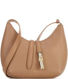 Furla Goccia Small Leather Shoulder Bag | Dillard's Designer Hobo Bag With Leather Lining For Office, Designer Office Hobo Bag With Leather Lining, Leather Hobo Bag With Gold-tone Hardware For Office, Office Leather Hobo Bag With Gold-tone Hardware, Designer Crossbody Hobo Bag For Office, Elegant Hobo Bag With Leather Lining For Work, Business Hobo Bag In Textured Calf Leather, Leather Hobo Bag For Formal Use, Elegant Textured Leather Hobo Bag For Business