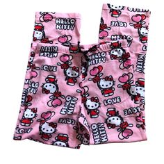 Hello Kitty Valentines Pajama Pants Cute Pink Pants With Elastic Waistband, Pink Hello Kitty Print Bottoms For Sleepover, Cute Hello Kitty Print Bottoms, Trendy Stretch Bottoms For Pajama Party, Cute Hello Kitty Print Bottoms For Pajama Party, Hello Kitty Print Bottoms For Pajama Party, Pink Hello Kitty Bottoms For Pajama Party, Pink Hello Kitty Print Bottoms For Pajama Party, Cute Stretch Bottoms For Sleepover