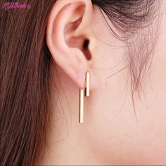 New Gold Earrings Bird Ears, Double Sided Earrings, Jacket Earrings, Ear Jacket Earring, Copper Style, Ear Jacket, Earring For Women, Leaf Jewelry, Earrings Wedding