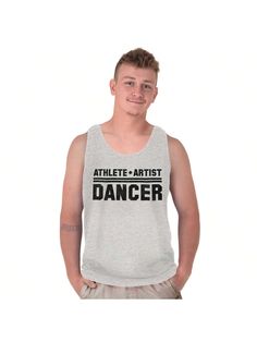 Athlete Artist Dancer Dancing Life Tank Top T Shirts Men Women Sport Grey Casual  Sleeveless Fabric Graphic,Letter  Medium Stretch Spring/Summer/Fall Men Clothing, size features are:Bust: ,Length: ,Sleeve Length: Sporty Sleeveless T-shirt With Letter Print, Summer Tank T-shirt For Gym, Summer Sports Crew Neck Vest, Summer Sports Vest Crew Neck, Summer Gym Tank T-shirt, Crew Neck Tank Top For Gym In Summer, Summer Gym Tank Top With Crew Neck, Casual Summer Tank Top For Sports Events, Moisture-wicking Muscle Tee For Light Sports In Summer