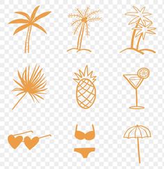 Summer Typography Graphics, Golf Doodles, Summer Typography, Pineapple Palm Tree, Palm Tree Graphic, Palm Tree Vector, Trending Images, Diary Stickers, Dog Business