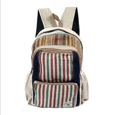 Eco-Friendly And Unique, Lined With Cotton, Padded Compartment, Adjustable Strap, Sturdy Zip Close With Extra Pockets. Common Use: Multi Purpose, Mostly Outdoor Activities. Size Dimensions: 12(L) X 16(H) X 5(W) Inches. Authentic Handmade Fair Trade Product From Nepal - The Color And Designs Might Vary A Little Due To The Handmade Nature. Handmade In Nepal With Pure Himalayan Hemp (Thc Free) And Heavy Duty Cotton. 100% Authentic, Handmade Using Natural Sustainable Materials By Local Artisans. Bohemian Beige Rectangular Backpack, Beige Bohemian Style Backpack, Eco-friendly Beige Backpack, Eco-friendly Rectangular Multicolor Backpack, Eco-friendly Multicolor Backpack, Eco-friendly Multicolor Rectangular Backpack, Sloth Backpack, Hemp Backpack, Under Armour Backpack