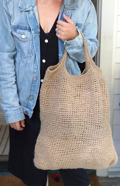 "This handmade item is made of 100% natural jute. The bag has so many uses: you can take it shopping, stroll in the park, at the beach, running errands, and I even use it as a diaper bag, super convenient and spacious. It is super stylish and it goes with any outfit and can be used in any season. The bag is very sturdy with strong straps. This bag has a little stretch because I used a bigger hook for crocheting, which gives an extra characteristic to the tote. - MATERIAL- 100%Jute - DETAILS - Fu Eco-friendly Jute Crochet Tote Bag, Everyday Jute Crochet Tote Bag, Eco-friendly Crochet Jute Bag, Eco-friendly Jute Crochet Bag, Eco-friendly Handwoven Jute Crochet Bag, Eco-friendly Open Weave Crochet Jute Bag, Crochet Jute Beach Bag For Daily Use, Natural Jute Crochet Tote Bag, Everyday Jute Crochet Bags