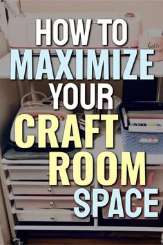 Craft Room Storage Solutions To Maximize Space On A DIY Budget Organizing Craft Room Ideas, Scrapbook Room Organization Work Spaces, Organizing Crafts Supplies, Craft Room Set Up Ideas Work Spaces, Material Storage Ideas, Craft Room Furniture Ideas, Craftroom Storage Ideas Shelves, Scrapbook Room Ideas, Crochet Workspace