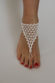 wedding Barefoot Sandals Beach wedding shoes White by craftbyaga Handmade Barefoot Sandals For Party, Bohemian Crochet Barefoot Sandals For Festivals, Handmade Barefoot Sandals For Beach Wedding, Handmade Bohemian Sandals For Beach Wedding, Bohemian Handmade Sandals For Beach Wedding, Bohemian White Barefoot Sandals For Beach Wedding, Handmade White Barefoot Sandals For Beach, White Barefoot Sandals For Summer Festivals, Handmade White Barefoot Sandals For Beach Wedding