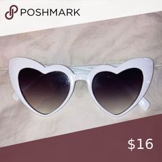 White Heart shaped sunglasses White heart shaped sunglasses. NWOT Target Accessories Sunglasses Target Accessories, Sunglasses White, Shaped Sunglasses, Heart Shaped Sunglasses, White Heart, Colored Sunglasses, Accessories Sunglasses, Sunglasses Accessories, Heart Shapes