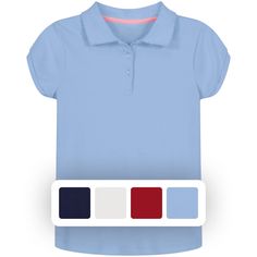 Top-Quality School Uniforms by NauticaWhen it comes to school uniforms, Nautica is your leading provider. Offering dress-code approved styles that simplify daily dressing, Nautica ensures that mandatory uniforms are never boring. This versatile polo shirt, made with soft cotton interlock fabric, features a ribbed collar and button-up placket. Its fitted silhouette adds a feminine flair, allowing for a school look that can be dressed up or kept casual, according to her personal style.Durable and Basic Blue School Tops, Basic Blue Tops For School, Preppy Blue Tops For School, School Look, School Dresses, School Looks, School Uniforms, Girls Uniforms, Sam's Club