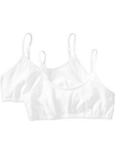 Girls' Cami-Bra 2-Packs Night Hairstyles, Random Fashion, Old Navy Kids, Cami Bra, White Cami, White Bras, Soft Bra, Young Justice, Girls Accessories