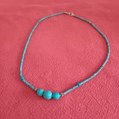 Necklace 45 centimeters long, turquoise Long Turquoise Necklace For Jewelry Making, Turquoise Long Necklace For Jewelry Making, Blue Single Strand Turquoise Necklace, Blue Single Strand Long Turquoise Necklace, Long Single Strand Blue Turquoise Necklace, Handmade Long Turquoise Necklaces, Handmade Turquoise Long Necklace, Handmade Long Turquoise Necklace, Turquoise Long Handmade Necklace