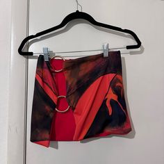 Louisa Ballou Double Ring Mini Skirt. Never Worn Nwot. Gold Rings. Louisa Ballou, Double Ring, Black Red, Mini Skirt, Gold Rings, Womens Skirt, Black And Red, Mini Skirts, Skirt