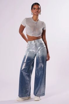 LITTLE MISS SUNSHINE DENIM PANT – AKIRA Trendy Faded Flare Jeans, Summer Faded Flare Jeans With Five Pockets, Summer Faded Flare Jeans, Faded Flare Jeans For Summer, Trendy Faded Pants For Summer, Trendy Faded Summer Pants, Summer Faded Pants With Five Pockets, Fitted Faded Pants For Spring, Summer Faded Five-pocket Pants