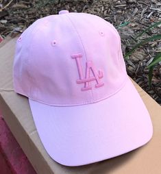 PINK LA, I Love LA Baseball hat Vintage Style Unstructured Cap Adjustable buckle strap closure. 100% Washed cotton. La Baseball Cap, Pink Baseball Cap, I Love La, Baseball Boys, Gift Inspo, Outfit Plan, Baseball Hat, Dad Hat, Hats Vintage