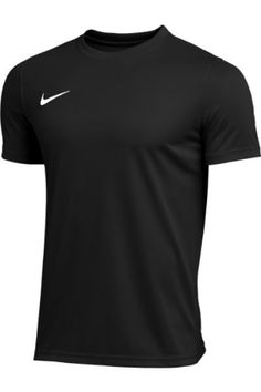 COMFORT FOR COMPETITION. The Nike Dri-FIT Park Jersey features sweat-wicking fabric that helps keep you dry and comfortable for the game. Mesh back panel adds ventilation. This product is made with 100% recycled polyester fibers. Dri-FIT technology helps keep you dry and comfortable. Mesh back panel adds breathability. 100% polyester Nike Compression Shirt Men, Nike Clothes, Style Gym, Mens Gym, Nike Clothing, Jersey Nike, Nike Short, Nike Jersey, Memes Status