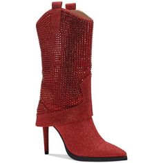 Manufacturer: Thalia Sodi Size Origin: US Style Type: Mid-Calf Boots Collection: Thalia Sodi Closure: Material: MAN MADE Fabric Type: Man Made Sku: BH5553338 Size: 6 M.  Color: Red.  Gender: female.  Age Group: adult. Dress Boots Women, Womens Stilettos, Western Booties, Pointed Toe Boots, Slouched Boots, High Heels Stilettos, Calf Boots, Mid Calf Boots, Short Boots