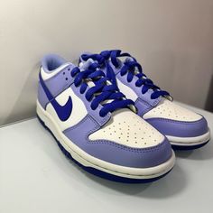 Nike Dunk Low In The Colorway ‘Blueberry’ Kids Size: 4.5y Brand New Never Worn Still In The Box!! Fast Shipping!! Lavender Sporty Sneakers With Round Toe, Sporty Lavender Sneakers With Round Toe, Purple Low-top Skate Shoes With Laces, Lavender Sneakers With Rubber Sole And Round Toe, Nike Purple Skate Shoes With Energy-returning Midsole, Nike Lavender Low-top Sneakers, Nike Casual Purple Skate Shoes, Custom Purple Sneakers With Round Toe, Sporty Custom Sneakers With Round Toe In Purple