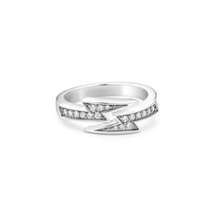 Sterling silver and diamonds form this statement lightning bolt drop ring. LAGOS diamonds are the highest quality natural stones. Drop Ring, Lightning Bolt, Natural Stones, Diamond Ring, Flash, Diamonds, Sterling Silver, Ring, Stone