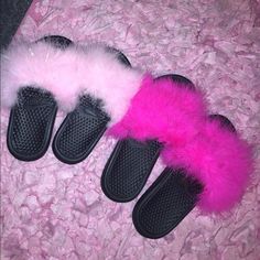 ♛ThissQueenC♛ Slippers Nike, Fur Slippers, Cheap Nikes, Slides Shoes