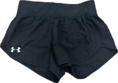 the under armour shorts are black and white