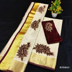 Kerala Tissue Set Mundu with Stitched Blouse or Blouse Material 1 Mtr , Indian traditional women clothing 1 No Pack: - 1 Set and 1 Mundu Piece + Blouse Material Set: 2.80 mtr , mundu - 2.00 mtr, Blouse piece - 1 mtr You can order Set Mundu with Stitched Blouse or with Blouse Material only (Non Stitched). If stitched blouse need, we will provide you measurement chart at the time of placing the order. As per the measurement given by the buyer, we will stitch the blouse with separate lining materia Traditional Tissue Silk Blouse For Festivals, Gold Chanderi Sets With Traditional Patterns, White Traditional Wear With Unstitched Blouse For Celebration, Diwali Tissue Silk Blouse With Traditional Patterns, Gold Cotton Traditional Wear With Drape, Gold Embroidered Cotton Dupatta, Cotton Unstitched Blouse Piece For Eid, Chanderi Blouse With Traditional Patterns For Puja, Cotton Traditional Wear With Unstitched Blouse For Eid