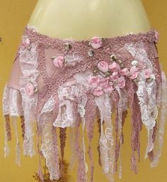 Hanging Ruffle Dress, Pink Chic Aesthetic, Ethereal Rave Outfits, Fairy Fashion Aesthetic, Pink Fairy Outfit, Mythical Outfits, Portals Outfit, Funky Skirts, Pastel Aesthetic Fashion