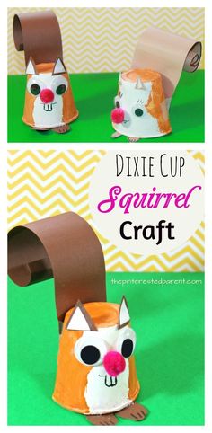 paper plate squirrel craft for kids with instructions to make the animal out of toilet paper