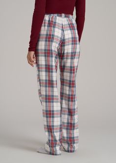 About Our Women’s Tall Flannel Pajamas You’ll never want to get out of bed when you’re wearing these women’s tall pajama pants. For years, tall women have had to settle for PJs that are way too short and fit in all the wrong places, but not anymore. You loved our classic flannel PJs and now we’re bringing you a pair with a regular fit and an open-bottom leg with all the length you need. These pajama pants have been designed exclusively for women between 5’9” and 6’6” with two different length op Casual Sleepwear Straight Pants For Pajama Party, Cotton Wide Leg Sleepwear For Pajama Party, Cotton Full Length Sleepwear, Full Length Cotton Sleepwear, Cozy Cotton Sleep Pants, Cotton Full Length Sleepwear For Lounging, Full Length Cotton Sleepwear For Lounging, Cozy Long Pants For Pajama Party, Cotton Sleepwear Straight Pants