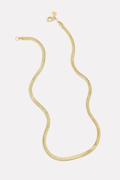 Add some shine to your neckline with this chic gold snake chain by Gorjana. The timeless design makes it versatile enough to wear every day while instantly elevating your look. | GORJANA Women's Venice Necklace, Gold Gorjana Jewelry, Gold Snake Chain, Gold Snake, Sock Shop, Shoe Size Conversion, Gold Plated Necklace, Fashion Lookbook, Party Shoes, Holiday Fashion