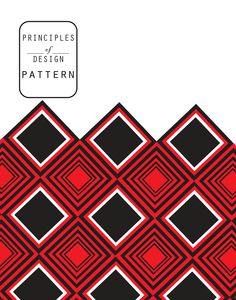 an image of a red and black pattern with the words, principals of design pattern