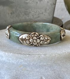 C Round Spiritual Collectible Bracelets, Spiritual Carved Bangle Bracelets, Carved Round Wedding Bracelets, Carved Round Bracelets For Wedding, Wedding Carved Round Bracelets, Antique Handmade Bangle, Antique Handmade Round Bangle, Spiritual Carved Round Bracelets, Adjustable Vintage Jade Bracelets