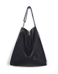 Isosceles Triangle Hobo Bag is simple and elegant, and it is perfect for everyday use.This bag is made with full-grain baby Buffalo leather and lined with Micro Fiber, it is light and soft./Genuine natural baby buffalo leather/Lightweight/Outer Composition:100% Baby buffalo leather/Inner Composition: 100% Micro Fiber/Color: Black/Compartments: 1 inner Zipper Pocket/Antique Silver Plating Hardware/Size:Width: 35.5cmHeight: 39cmDepth: 3cmHandle drop: 27.5cm/Weight: 540gBrand Origin: TaiwanCountry Luxury Black Elegant Hobo Bag, Luxury Formal Hobo Bag, Chic Solid Hobo Bag, Elegant Cheap Hobo Bag, Luxury Soft Faux Leather Hobo Bag, Luxury Trendy Hobo Bag Pouch, Luxury Designer Soft Leather Hobo Bag, Luxury Trendy Hobo Pouch Bag, Classic Luxury Black Hobo Bag