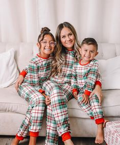 It isn't the Holidays without matching pajamas. Snag your family set before they're gone! ITEM DESCRIPTION • Comfy Pajamas (Price listed includes 1 pants and 1 long-sleeved )• Material: 95% Polyester / 5% Spandex• Elastic Waistband SIZING Women S: Top: Length: 23.2" | Chest: 36.2" | Sleeve Length: 22"Bottom: Length: 41.3"| waist: 28.4" Gross Elastic at waist: 28.3" M: Top: Length: 24" | Chest: 37.8" | Sleeve Length 22.8"Bottom: Length: 42.5"| waist: 29.3" Gross Elastic at waist: 29.1" L: Top: Length: 24.8" | Chest: 40.2" | Sleeve Length: 23.2"Bottom: Length: 43.7"| waist: 30.4" Gross Elastic at waist: 30.3" XL: Top: Length: 25.6" | Chest: 42.6" | Sleeve Length: 23.6"Bottom: Length: 44.9"| waist: 31.4" Gross Elastic at waist: 31.5"Kids 6-9M: Top: Length: 11.6" | Chest: 16.6" | Sleeve Length Matching Christmas Pajamas Family Photos Big Family, Mommy And Me Christmas Outfits, Plaid Christmas Pjs Family, Pajama Pictures, Buffalo Plaid Family Pajamas, Christmas Pajama Pictures, Christmas Matching Pajamas Plaid, Family Matching Holiday Red Sleepwear, Mommy And Me Christmas